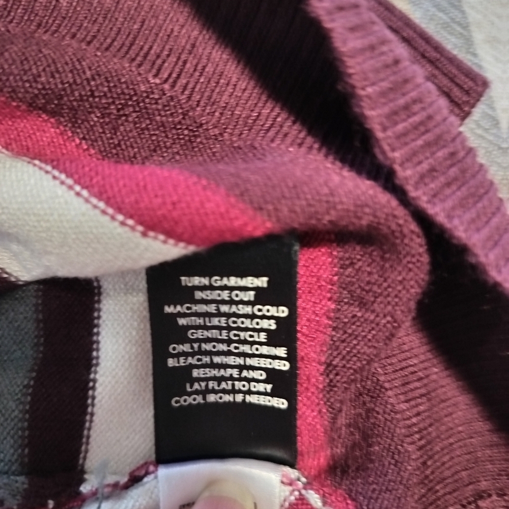 NWT Torrid Striped V-Neck Lace Up Pullover sweater Size M/L Preppy Y2K Casual - Picture 3 of 9